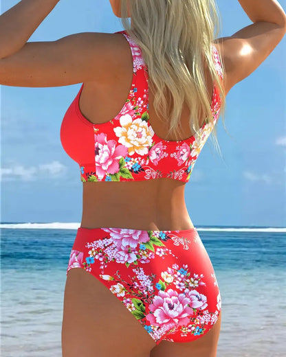 Bikini Twee - delig Strand Vlechtenprint