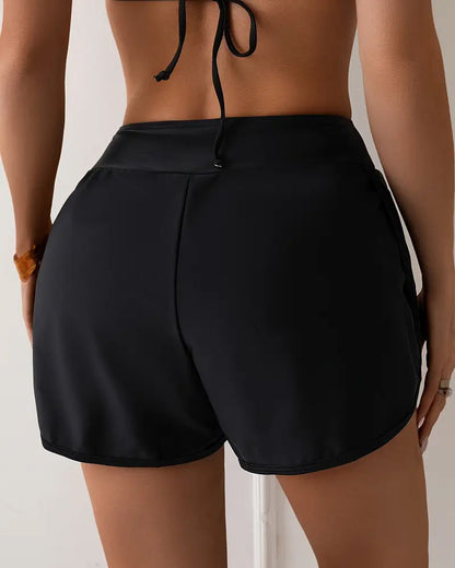 Badkleding Onderkant Strand Boxershort Effen Kleur