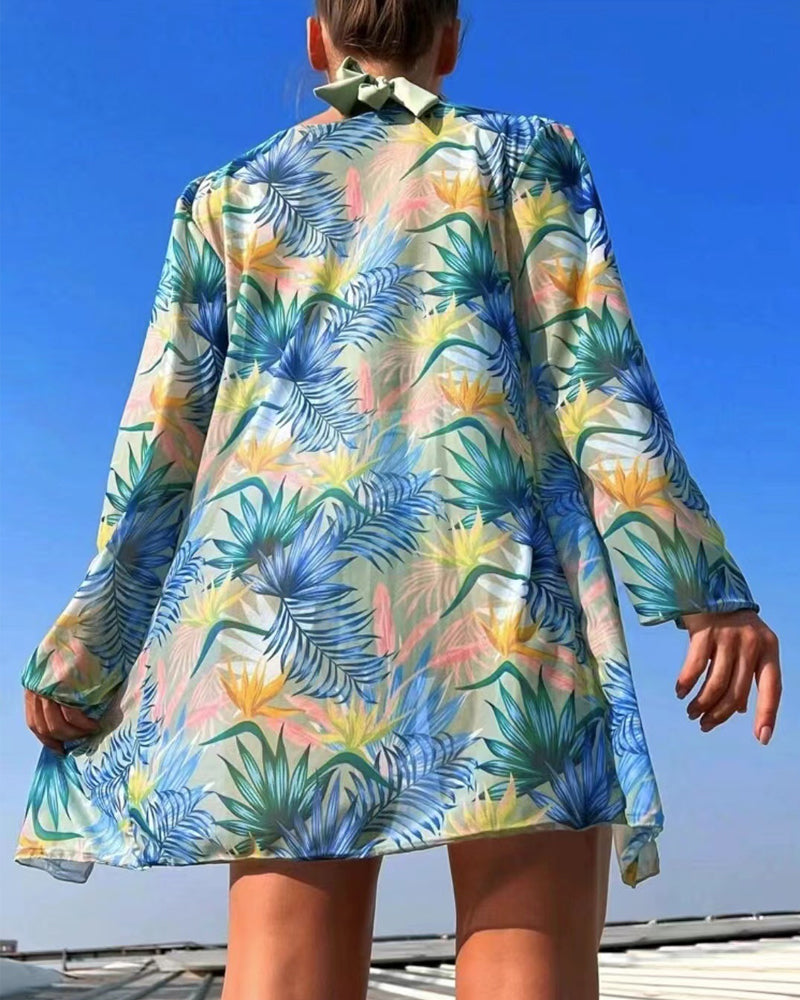 Sexy bikiniset met print en cover-up