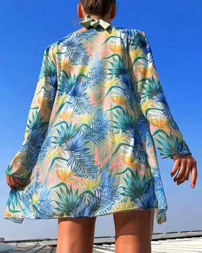 Sexy bikiniset met print en cover-up