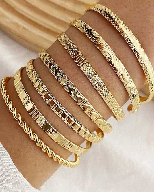 Zespuntige sterarmband set van 7 stuks