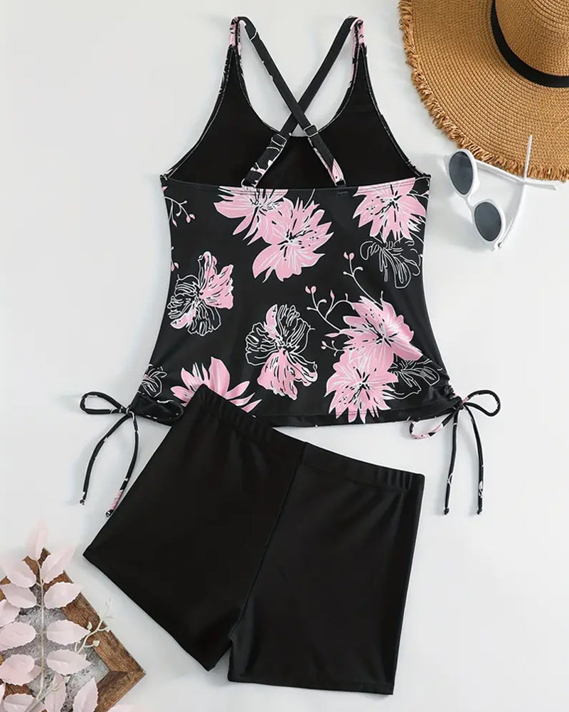 Zwemkleding Geprint Casual Open Rug Twee Delen