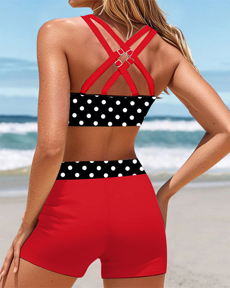 Badpak Sportief Stippenprint Boxer