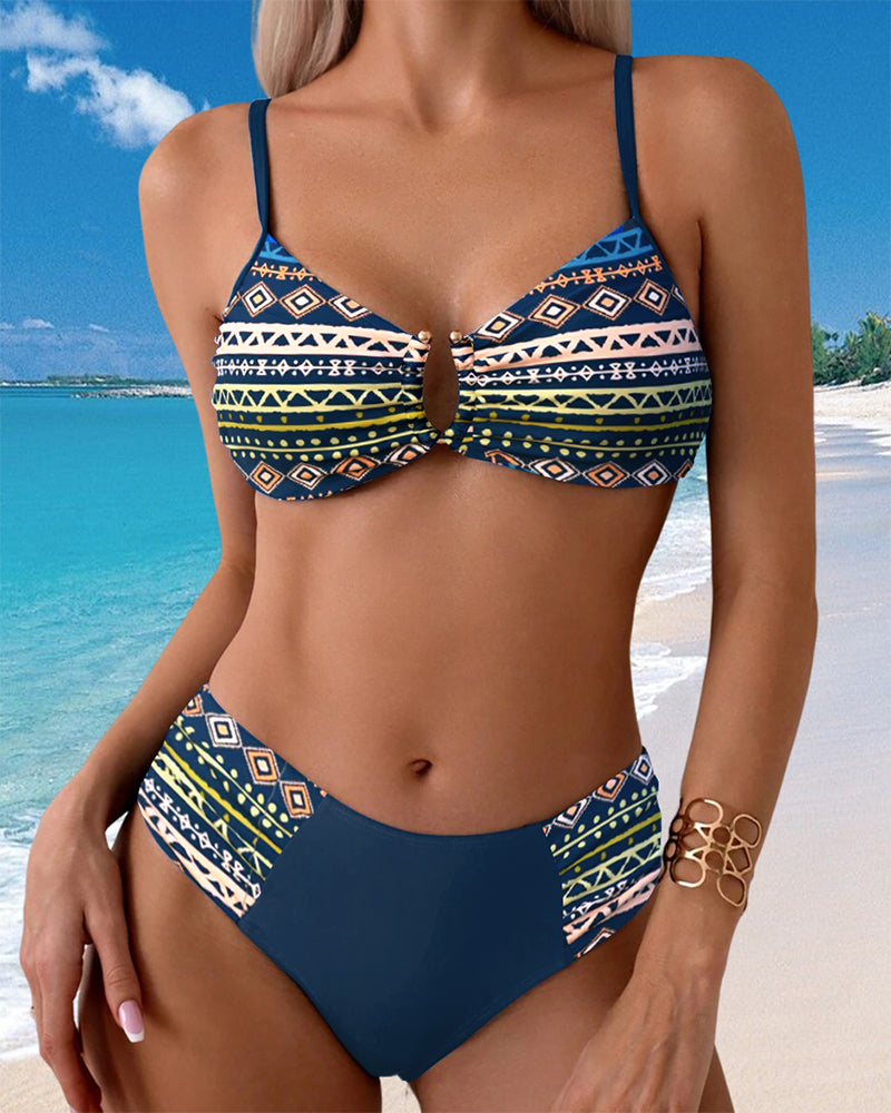 Bikini Geprint Vakantiestijl Sexy Tweedelig