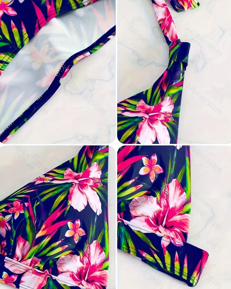 Badpak Halterneck Floral Twee - delig