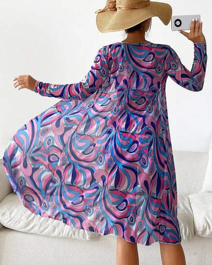 Bikinibadpak met drie bedrukte stukken