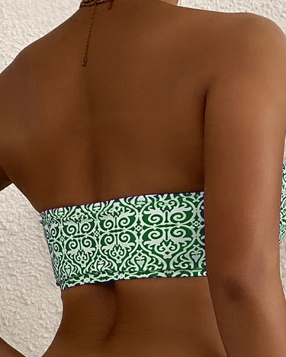 Bikini Bandeau Bloemenprint Tweedelig