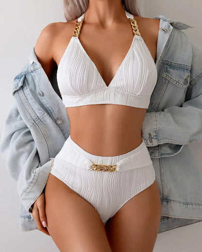 Bikini Hoge Taille Sexy Diepe V Ketting