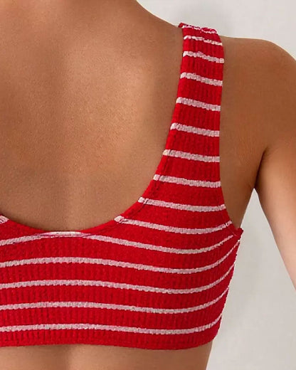 Badpak Sexy Push-Up Gestreept Vakantie Tweedelig