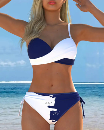 Bikiniset Met Kruis-Kat Design