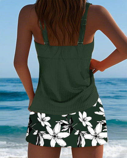 Zwempak Tanktop Gestreept Print Boxer